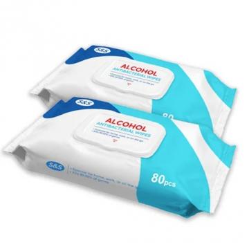 Custom 100 PCS Non-woven Fabric 75% Alcohol Wipes Disinfectant Alcohol Wipes Cleaning wipes