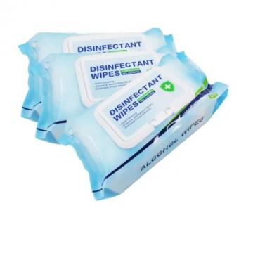 Visbella Disposable 75% Alcohol Sanitizing Hand Germicidal Cleansing Non-Woven Wet Tissue