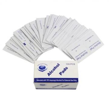 OEM Custom Logo Medical Breathable Skin-Friendly Sterile Alcohol Pre Swabs Espanol Wipe Cotton Cleaning Pads