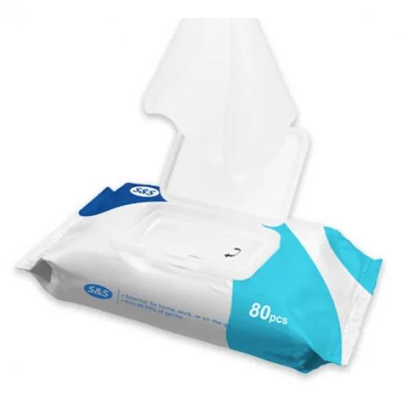 OEM & ODM Supplier 80 Counts Alcohol-Free Spunlace Nonwoven Kills 99.99% Germs Sanitizing Wet Disinfectant Wipes in Barrel