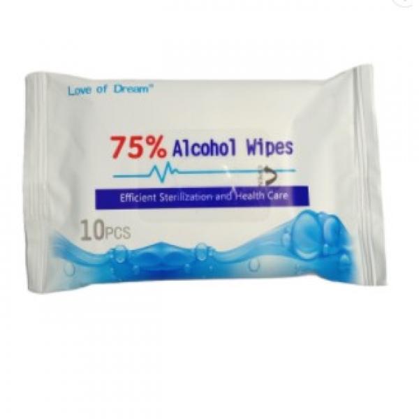 Portable Alcohol Wipes 75% Alcohol