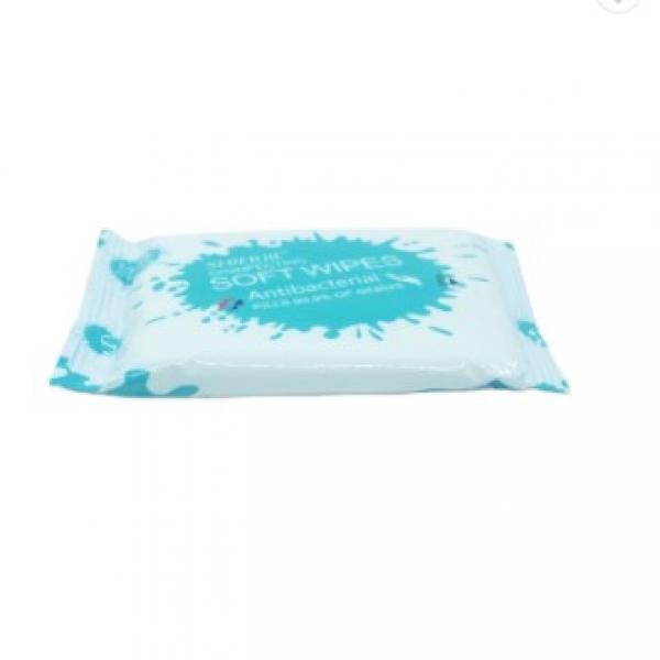 Custom Brand Non-Woven Tissue Alcohol Wet Wipes by Foil Bag Packaging